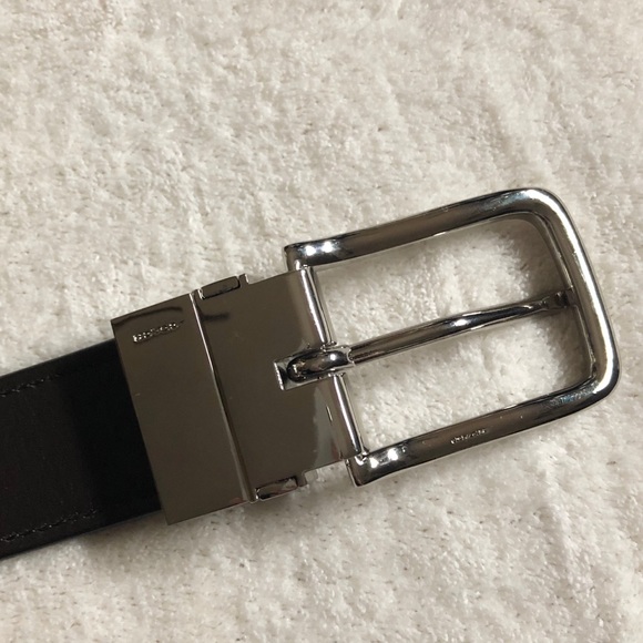 Coach belt reversible brown leather embossed - Picture 3 of 5